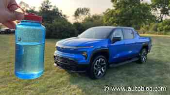 2024 Chevy Silverado EV Cupholder Mega Test: Will the Nalgene bottle fit?