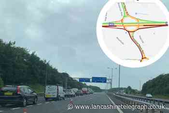 Lanes closed on section of M55 near Blackpool after incident