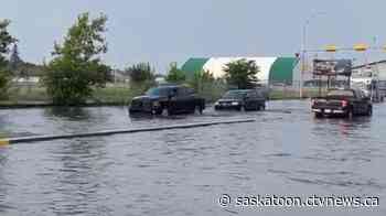 Prince Albert tow truck driver helps recover a dozen vehicles after intense weekend storm