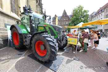 Aktion der Landwirte in der Innenstadt: Den Hof in die Stadt holen