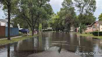 Storm clouds roll through southern Manitoba, bringing tornado warnings and downpours