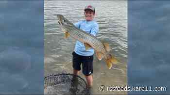 Landing a lunker: Young angler reels in 40 inch muskie