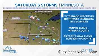 NWS: Saturday storms produced 15 tornado reports in northwest Minnesota