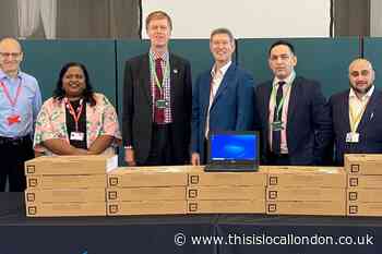 Newham College donates laptops for children to Plaistow mosque