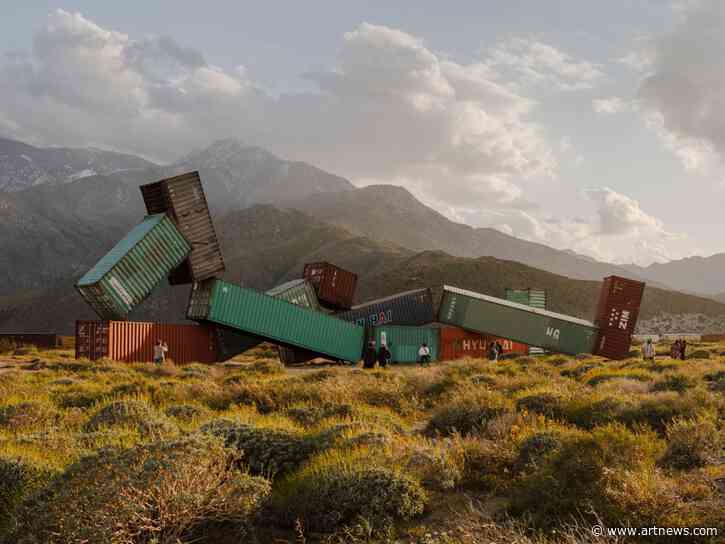 Marfa’s Latest Art Attraction Is a Precarious-Looking Installation Made of Repurposed Shipping Containers