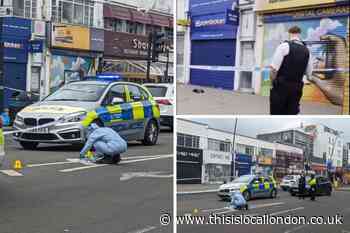 Pictures show police at scene of Kilburn High Road stabbing