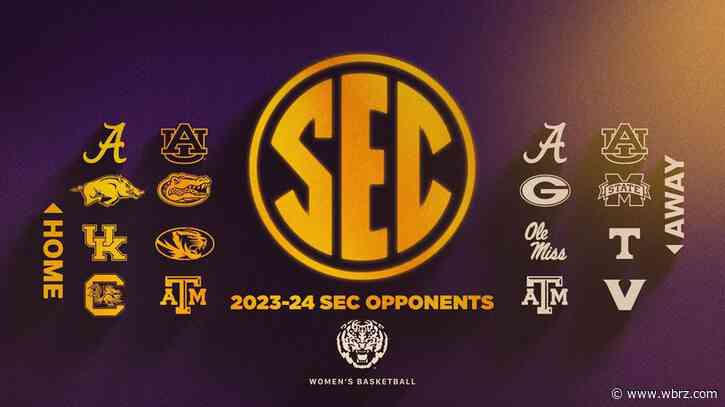LSU Tigers, defending women's basketball champs, will host South Carolina for their headlining game