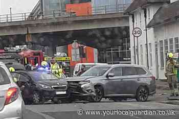New Malden Burlington Road: Woman cut from car after crash