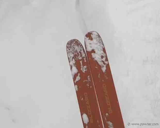 Skier Can Only Watch As His Skis Go Flying Down The Mountain