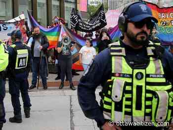 Counter protesters outnumber protesters outside NAC drag story time event