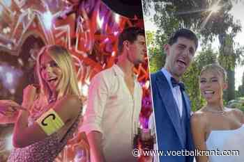 Courtois en kersvers echtgenote Mishel hebben ook op hun huwelijk nog wat de draak gestoken met 'captaingate'