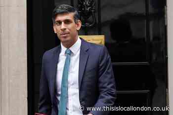 Rishi Sunak pictured next to UK's tallest MP in funny picture