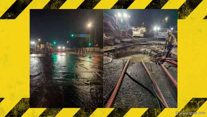 Albuquerque water main breaks at Montgomery and Morris