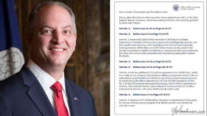 Citing 'devastating' effects on public, Edwards puts line item veto to work