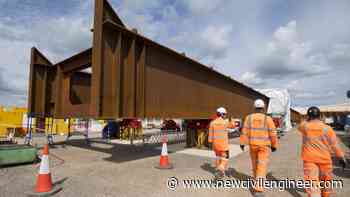 First beams for HS2s double composite low carbon Wendover Dean Viaduct arrive on site