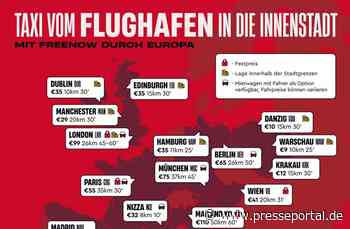 Fahrt zum Flughafen: FREENOW analysiert Taxipreise und Entfernungen in Europa