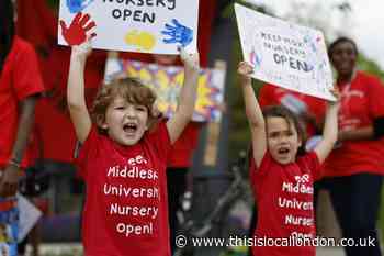 Protests over Middlesex University plans to close nursery