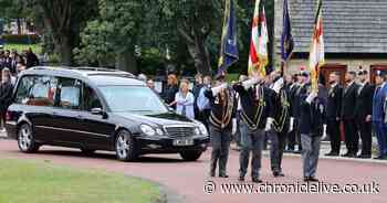 The funeral of former soldier Jay Thorn who died following a car crash in Ukraine