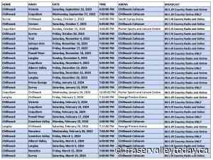 Chiefs and 89.5 JR Country Broadcast Schedule