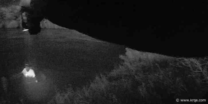 VIDEO: Española police chase turns into a river rescue when the suspect tries to flee