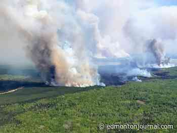 Rapidly growing wildfire places northern Alberta community on evacuation alert