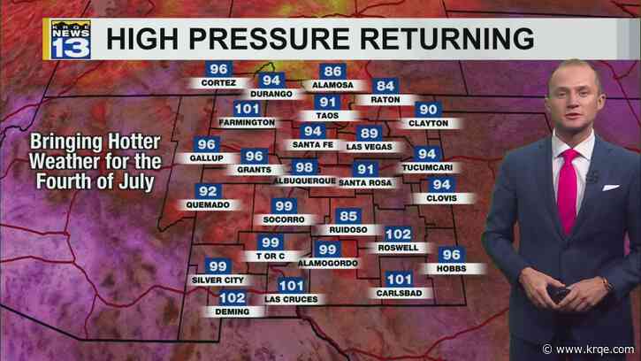 Temperatures heat up again heading into the Fourth of July