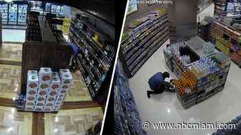 Brazen wine theft caught on camera at Milam's Market in Coral Gables