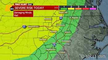 Timeline: Level 2 severe weather risk for Wake, Durham and Orange counties