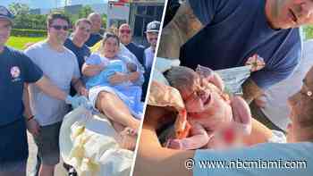 ‘It's a boy!”: Woman delivers baby at a Hialeah Fire Station