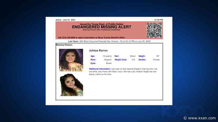 Teen with disability missing from Bexar County, Sheriff says