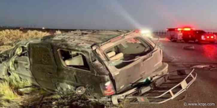 One flown to hospital after Valencia County rollover