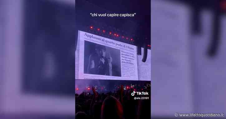 Ultimo e la dedica alla stampa durante il concerto: “Chi vuol capire capisca…”. Ecco cosa ha fatto – Video