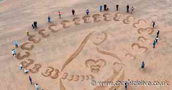 Families reflect on baby loss with poignant sand art tribute on Northumberland beach