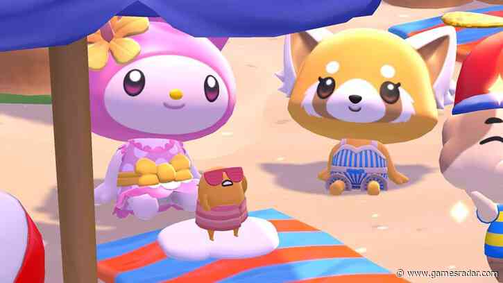 I was already excited about this Hello Kitty Animal Crossing game, then I saw Gudetama using bacon as a beach towel