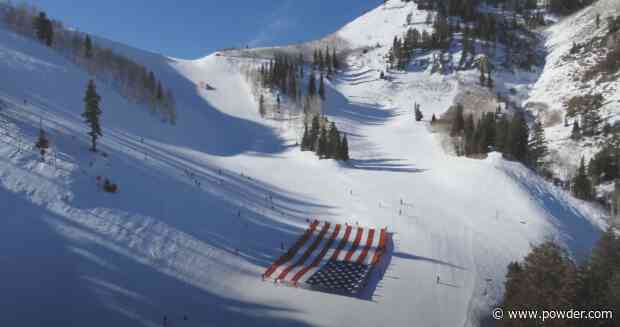 Largest Flying American Flag Carried By Ski Patrollers To Celebrate Independence Day