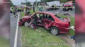 Woman, infant hospitalized in Chesapeake after police chase ends in crash