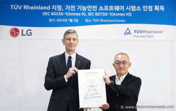 LG accredited for home appliance software functional safety