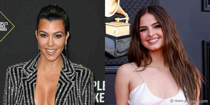 Pregnant Kourtney Kardashian & Addison Rae Rock Matching Pink Bikinis for Cute Photoshoot