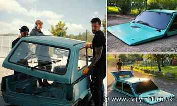 Fiat Panda is cut in HALF to create the world's lowest car 