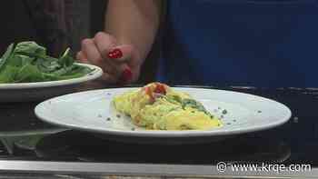 Chef Andrew Bustos with a 4th of July breakfast