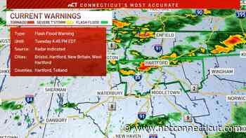 Flash flood warning issued for parts of Connecticut
