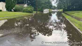 Storms heading toward the shoreline and moving out of the state