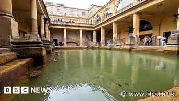 Timelapse shows historic Roman baths being drained and cleaned