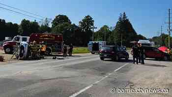 Emergency crews attend multi-vehicle crash on County Road 93 in Midland
