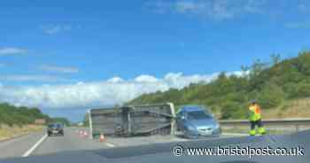 M5 traffic live: Severe delays after caravan flips on motorway