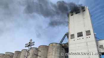 Minneapolis crews fight fire at grain elevator