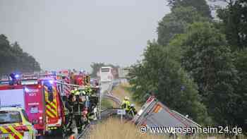 Fotos vom Lkw-Unfall auf der A8 bei Bernau am 5. Juli