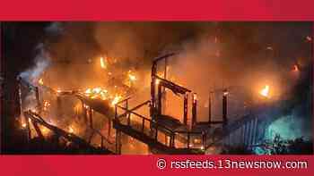 45 firefighters needed to battle flame engulfed 3-story home in Sandbridge