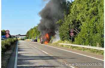 POL-PDLD: A65/LD-Nord - Brennendes Wohnmobil