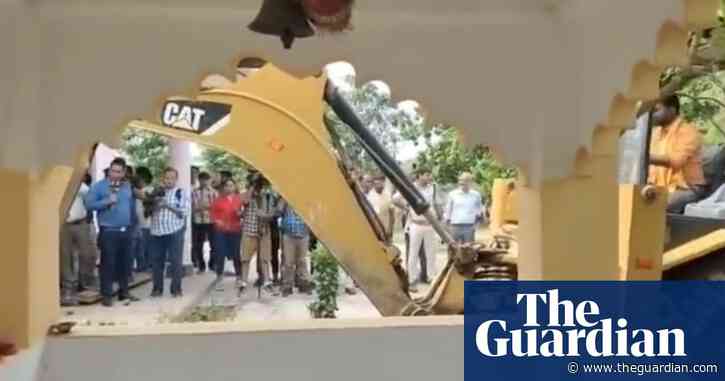 Indian police bulldoze home of man accused of urinating on Indigenous youth